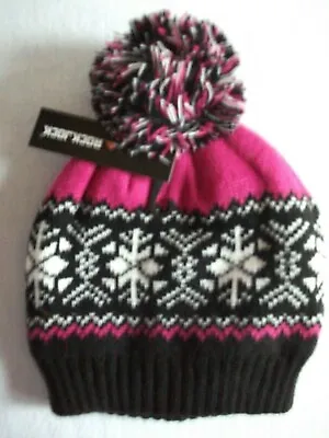£5.25 • Buy Ladies Warm Lined Fair Isle Bobble Hat. With Or Without  Gloves. In 3 Colours.