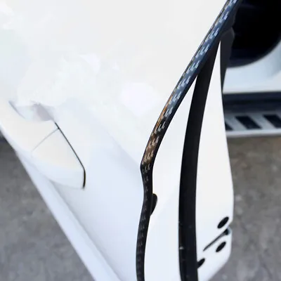 $15.13 • Buy 5M Carbon Fiber Car Door Edge Protector U-Shape Rubber Seal Strip Guard Sticker