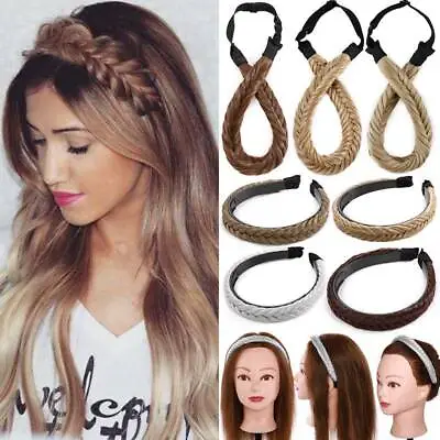 Real Thick As Human Hair Band Plaited Chunky Braided Headband Hoop Extensions Uk • £8.60