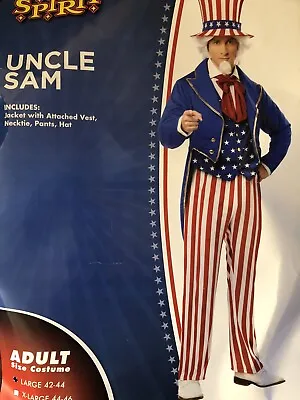 Uncle Sam Costume Adult Large 42-44 The Purge Costume Halloween Spirit Store • $65