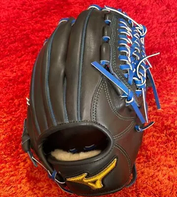 Mizuno Pro 11.25inch Infield Right Black Blue Flagship Shop Limited Glove Japan • $259