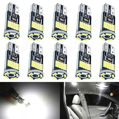 10x T10 LED White Light Bulbs Roof Cab Marker For Ford F150 F250 1999-2014 2015 • $29.98
