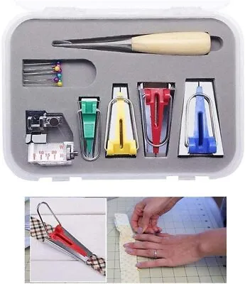 $10.89 • Buy Bias Tape Maker Kits DIY Quilting Tools Kit For Fabric Sewing And Quilting