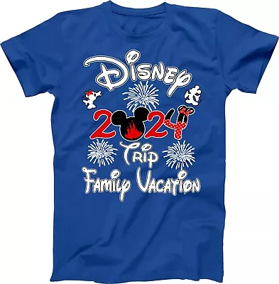 Disney Family Vacation 2024 Mickey Minnie Castle Customized Adult Youth T-Shirts • $12.99