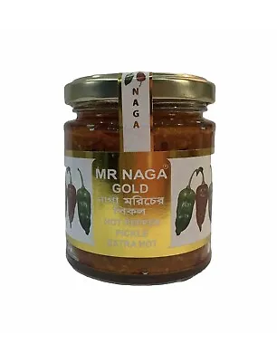 Mr Naga Gold Hot Pepper Pickle - 190g - LIMITED EDITION - Extra Spicy . • £5.99