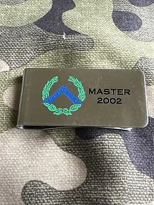 Zippo Money Clip Stainless Steel - 2002 Master - Masonic • $15