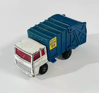 Matchbox Superfast 1979 Refuse Truck No.36 Metro DPW 66 Blue White Diecast • $3.99