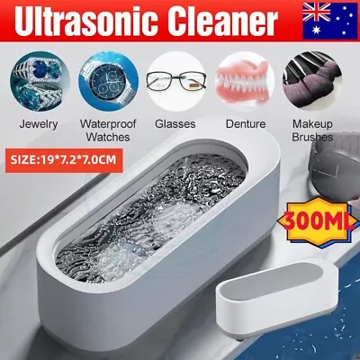 Ultrasonic Wave Cleaner Water Stainless Steel Tank Jewelry Watch Glasses Wash AU • $13.98