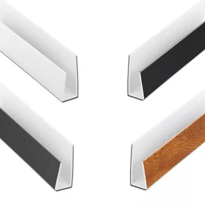 £17.95 • Buy Soffit Edge Trim - PVC Board Clip - Cladding Starter J Trim End Cap - 2m Long