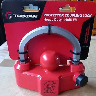 $59.95 • Buy Trojan Trailer Towing Hitch Protector Coupling Lock Heavy Duty Multi Fit New
