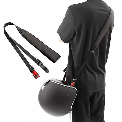 Motorcycle Helmet Carrier Strap Accessories Biker Gift - BLACK • $9.99