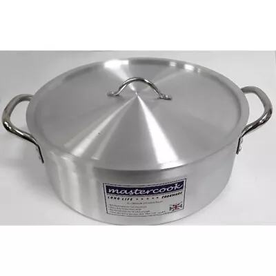 £110.63 • Buy 15.7'' Heavy Duty 40cm 7mm Catering Casserole Aluminium Cooking Pot Ground Base