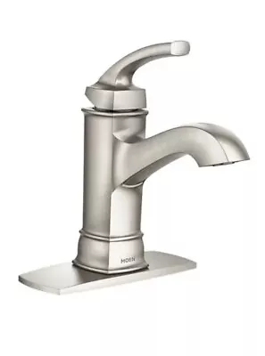 Moen Ws84414msrn Hensley 1 Handle Bathroom Faucet Spot Resist Brushed Nickel • $49.90