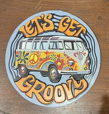 Volkswagen VW VAN Hippie Peace Love Officially Licensed Distressed Tin Sign 7” • $10