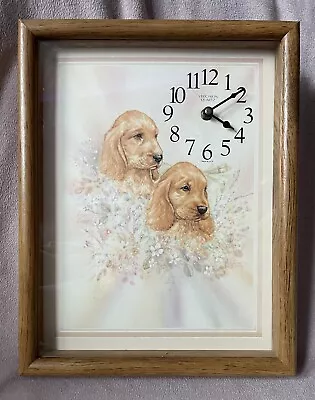 Vintage CottageCore Verichron Quartz Shadowbox Clock • $14.99