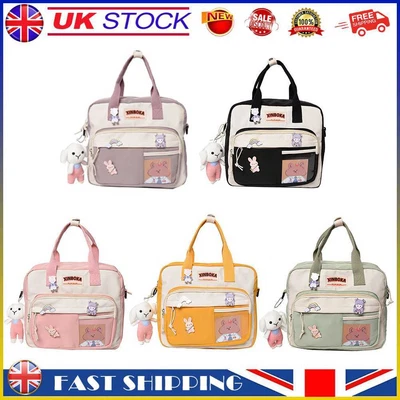 £11.52 • Buy Kawaii Shoulder Backpack Japanese Students Schoolbag With Badges Messenger Bag #