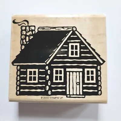 LOG CABIN Stampin' Up! Rubber Stamp Woods Outdoors Camping Lodge Zp6 • $12.97