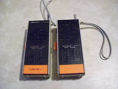 2 Vintage Rare 1972 Midland 13-046X  Walkie Talkies Morse Code  Transistor • $15.95