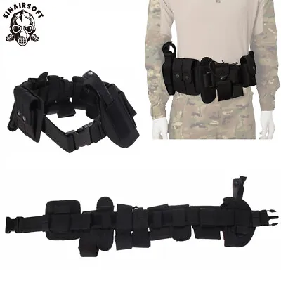 £17.49 • Buy Police Guard Tactical Belt Buckles With 9 Pouches Utility Kit Security System UK