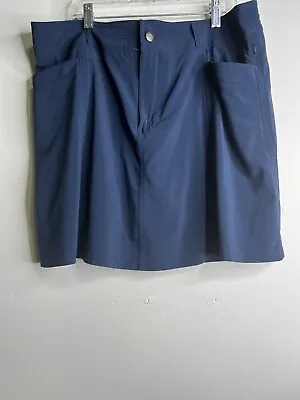 $16.99 • Buy LL Bean Womens Skort Skirt Size 12 Lined A Line Athleisure Hiking Outdoors Blue