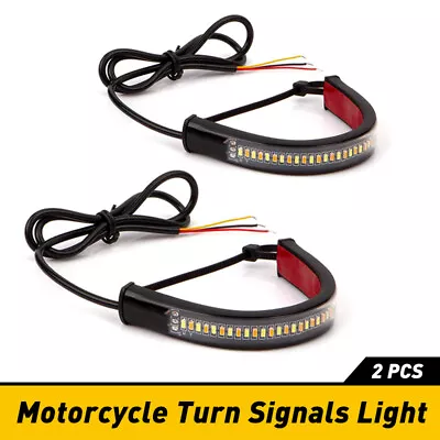 2x LED Motorcycle Underglow Lights Yellow White Strip Trim Lamp Super Bright New • $10.99