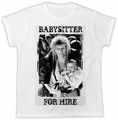David Bowie T-shirt Labyrinth Babysitter For Hire Movie Unisex Cool Funny Tee • £5.99