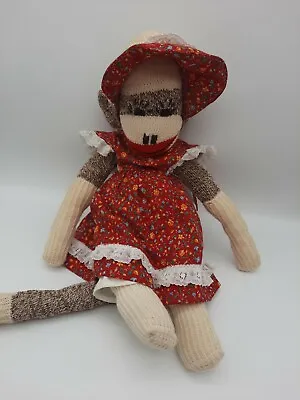 £12.97 • Buy Sock Monkey Wearing Dress Bloomers & Bonnet 15  Homemade? 
