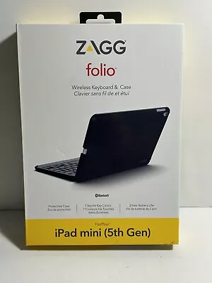 ZAGG Folio Wireless Keyboard & Case IPad Mini 5th Gen Bluetooth Backlit  • $24.99