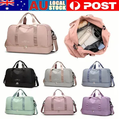 Women Travel Handbag Duffle Bag Gym Overnight Shoulder Tote Carry On Luggage Bag • $37.15