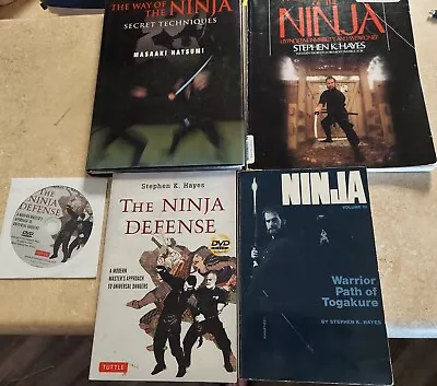 Stephen K Hayes-Masaaki Hatsumi Mega Book Lot-Way Of The Ninjamystic Artsninja • $39.95
