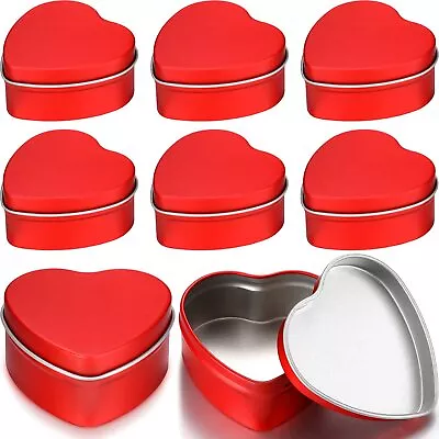 6 Pieces 2 Oz Heart Shaped Candle Tin Sealed Empty Candle Jars Candle Contain... • $12.22