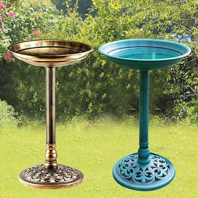 £315.99 • Buy Outdoor Patio Garden Bird Bath Traditional Ornament Pedestal Birds Water Bowl