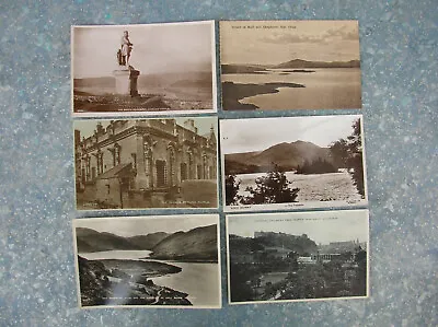 6 Old Scottish - Scotland Postcards – Bruce Statue Ullapool Oban Trossachs. • £4.99