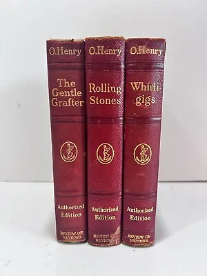 O Henry 3 Volume Authorized Edn. Whirligigs The Gentle Grafter Rolling Stones • $28.34