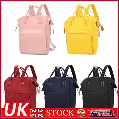 Solid Color Mommy Travel Backpacks Nylon Maternity Nappy Packs Baby Diaper Bags  • £8.89