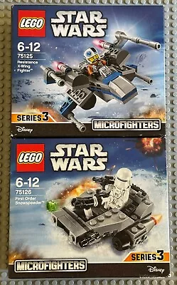 LEGO Star Wars 75125 Resistance X-Wing Fighter & 75126 First Order Snowspeeder • $60