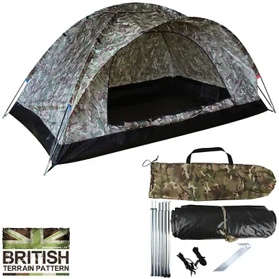 Combat Army Ranger Military 2 Men Lightweight Dome Tent BTP Camo Camouflage New • £739.99