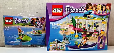 LEGO Friends 41315 Heartlake Surf Shop + 30410 Mia's Water Fun - Nip • $62.14