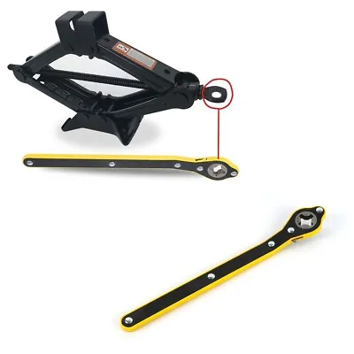 Labor-saving Car Scissor Jack Ratchet Wrench Tire Wheel Lug Repair Hand Tool 1x • $16.06