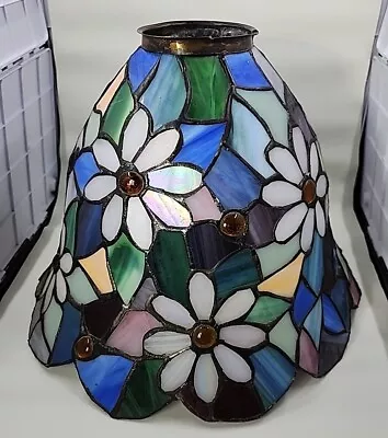 Vintage Tiffany Style Lamp Shade With Daisies • $50