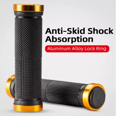 ROCKBROS Bike Grips Shock Absorption Comfortable Cycling Unilateral Lock Grips • $8.99