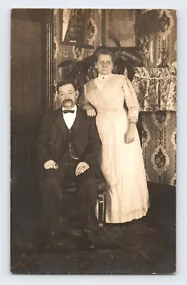 Man Woman Id'd A. Jackson Husband Victorian Wallpaper Philadephia PA 1911 RPPC • $13.49