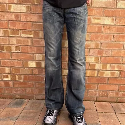 Levi's 512 Denim Jeans Men’s Slim Taper Fit W31 L32 Dark Blue Navy Trousers • £16.99