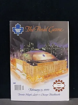 Toronto Maple Leaf 1999 The Final Game Program At Maple Leaf-  Gardens Program • $22.99