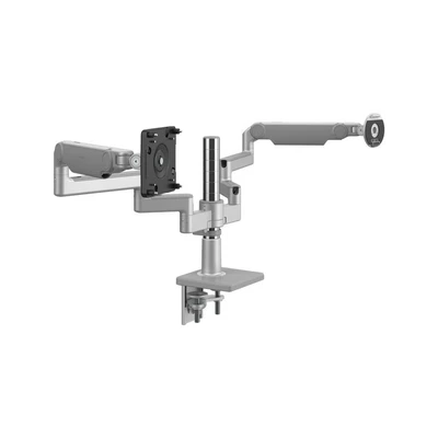 $120 • Buy Humanscale MFlex For M2.1 Monitor Arm Dual Silver Desk Mount Clamp
