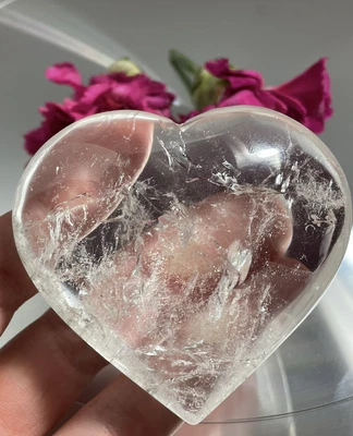 £24 • Buy Large Brazilian Polished Quartz Crystal Heart Reiki Angel Healing Meditation