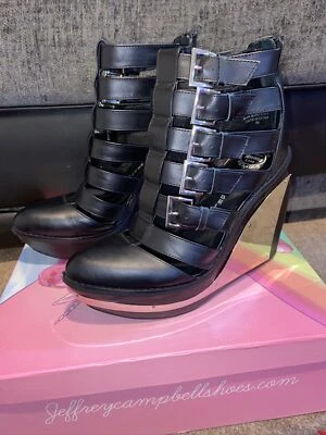 £30 • Buy Jeffrey Campbell Havana Last Black Wedge High Heels Size 6. New In Box