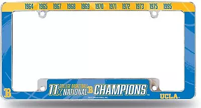 UCLA Bruins 11X Time Champions Metal License Plate Frame Chrome Tag Cover... • $24.79