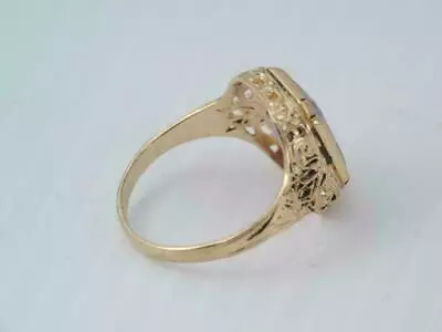 2.60 Ct Emerald Cut Amethyst Men's Lab-Created Ring 14K Yellow Gold Finish • $122.49