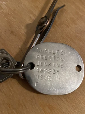 $40 • Buy WW2 Usmc Dog Tags, Tie Clip, And Keys. Unsearched. Marine Corps Dog Tags.